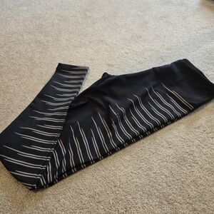 90 Degree By Reflex Black Leggings with White Stripe Detail